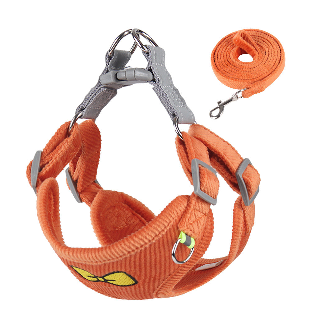 Soft Bow Dog Harness & Leash Set